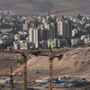 תמונה המציגה מבט פנורמי על נוף הבנייה בישראל